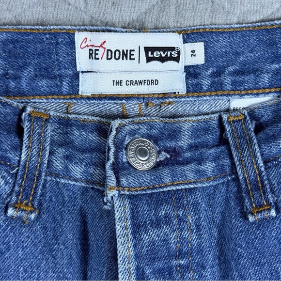 RE/DONE The CRAWFORD Straight Leg Women’s Jeans Classic Blue size 24 - Picture 3 of 15
